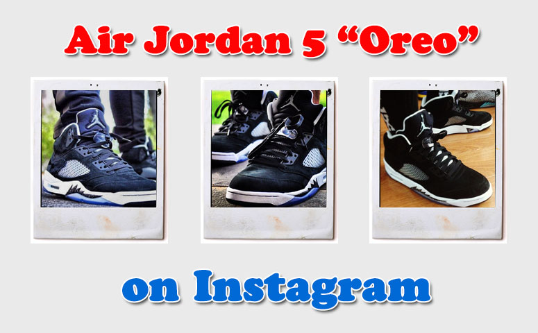 Air Jordan 5 "Oreo" on the feet