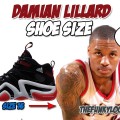 What is the size of Damian Lillards feet?