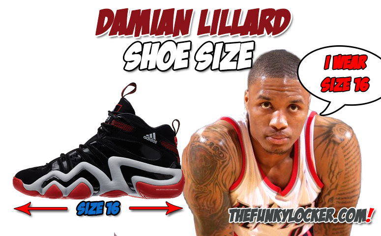 What is the size of Damian Lillards feet?