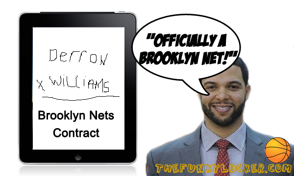 Deron Williams Signs Contract on Ipad