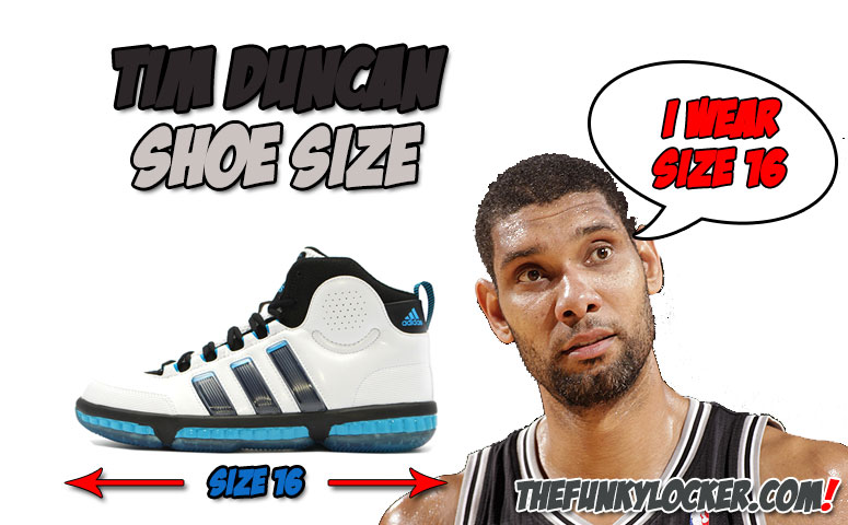 What Size Shoes Tim Duncan Wears?